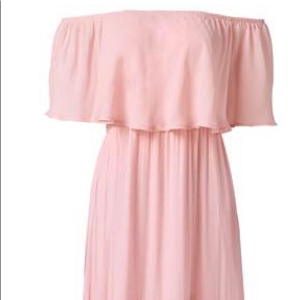 Pink off shoulder dress size 24